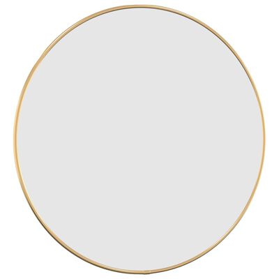 vidaXL Wall Mirror Gold Ø 50 cm Round, gold vidaXL Wall Mirror Gold Ø 50 cm Round