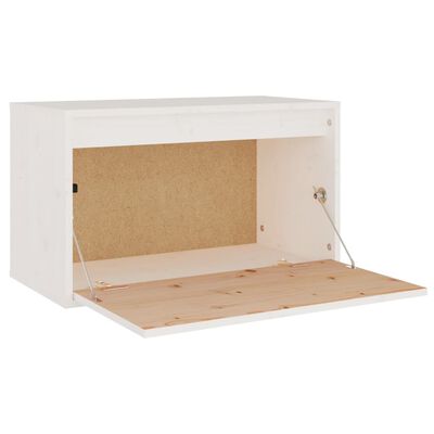 vidaXL Wall Cabinet White 60x30x35 cm Solid Pinewood