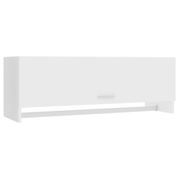 vidaXL Wardrobe White 100x32.5x35 cm Engineered Wood