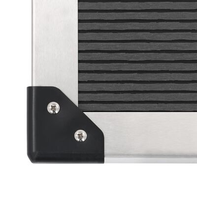 vidaXL Outdoor Shower with Tray WPC Stainless Steel, grey vidaXL Outdoor Shower with Tray WPC Stainless Steel