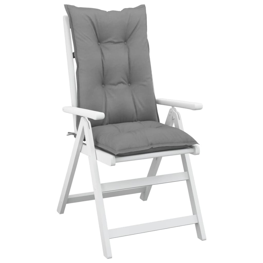 vidaXL Garden Highback Chair Cushions 6 pcs Grey 120x50x7 cm Fabric