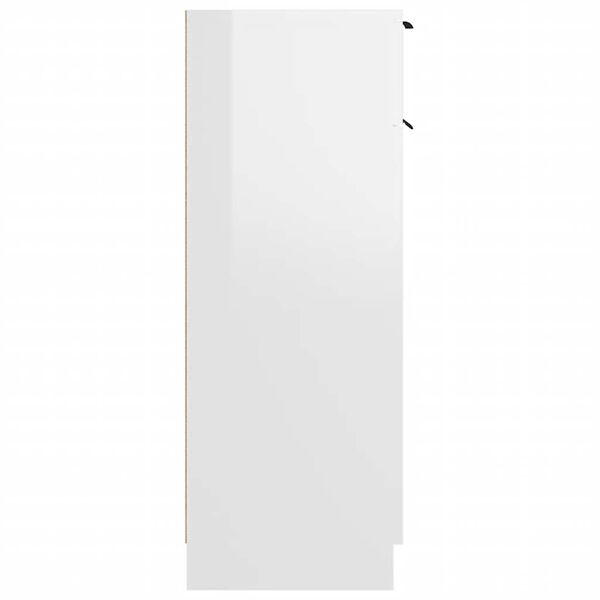vidaXL Bathroom Cabinet High Gloss White 32x33.5x90 cm Engineered Wood