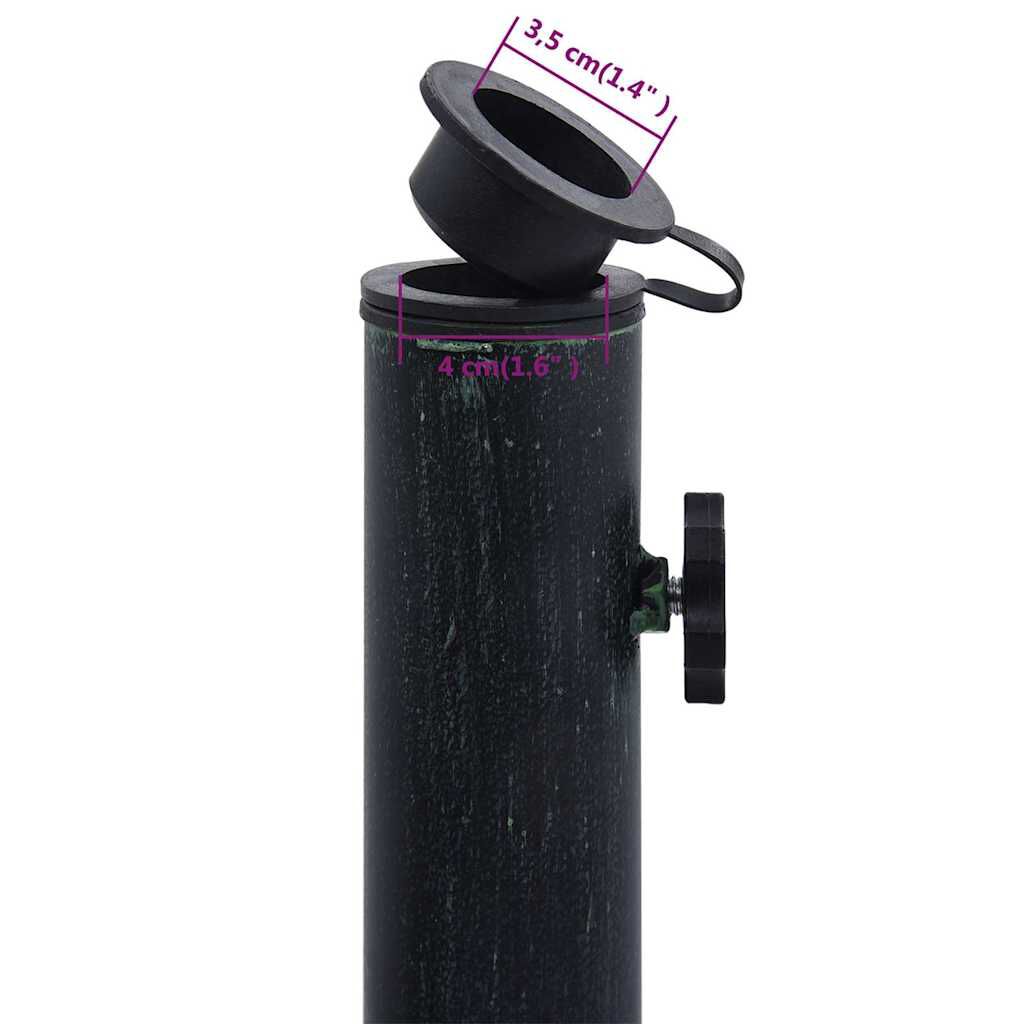 vidaXL Umbrella Base Green 9 kg 40 cm Cast Iron