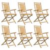 vidaXL Folding Garden Chairs 6 pcs 53x66x99 cm Bamboo