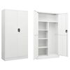 vidaXL Locker Cabinet White 90x40x180 cm Steel