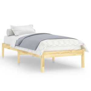 vidaXL Bed Frame | Natural Pine | Solid pine wood | Single | Bed Frame