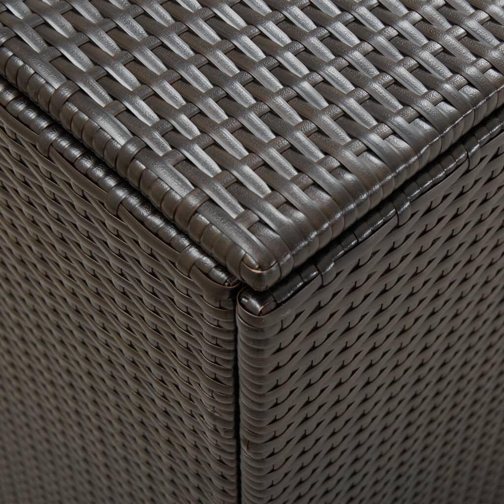 vidaXL Garden Storage Box Poly Rattan 180x90x70 cm Brown
