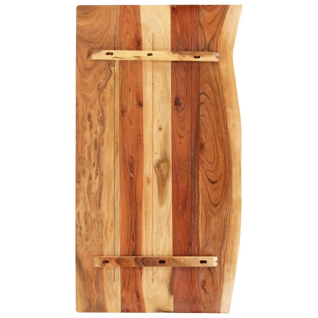 vidaXL Bathroom Vanity Top Solid Acacia Wood 100x52x2.5 cm