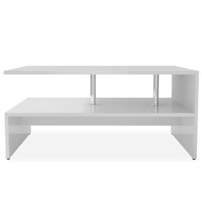 vidaXL Coffee Table Engineered Wood 90x59x42 cm White, white vidaXL Coffee Table Engineered Wood 90x59x42 cm White
