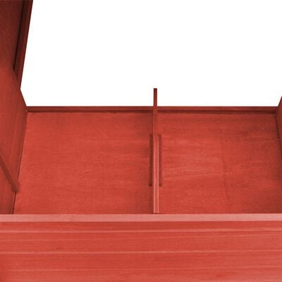 vidaXL Outdoor Chicken Cage Hen House with 1 Egg Cage Red Wood, red vidaXL Outdoor Chicken Cage Hen House with 1 Egg Cage Red Wood