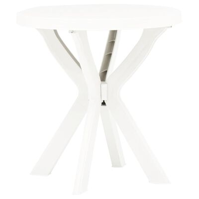 vidaXL Bistro Table White Ø70 cm Plastic, white vidaXL Bistro Table White Ø70 cm Plastic