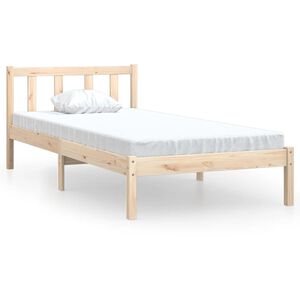 vidaXL Bed Frame without Mattress Solid Wood 90x200 cm