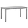 vidaXL 7 Piece Outdoor Dining Set Grey Wash Solid Acacia Wood