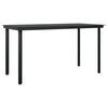 vidaXL 7 Piece Garden Dining Set with Cushions Black