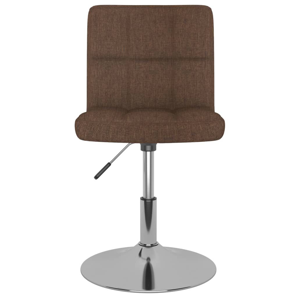 vidaXL Swivel Dining Chairs 6 pcs Brown Fabric