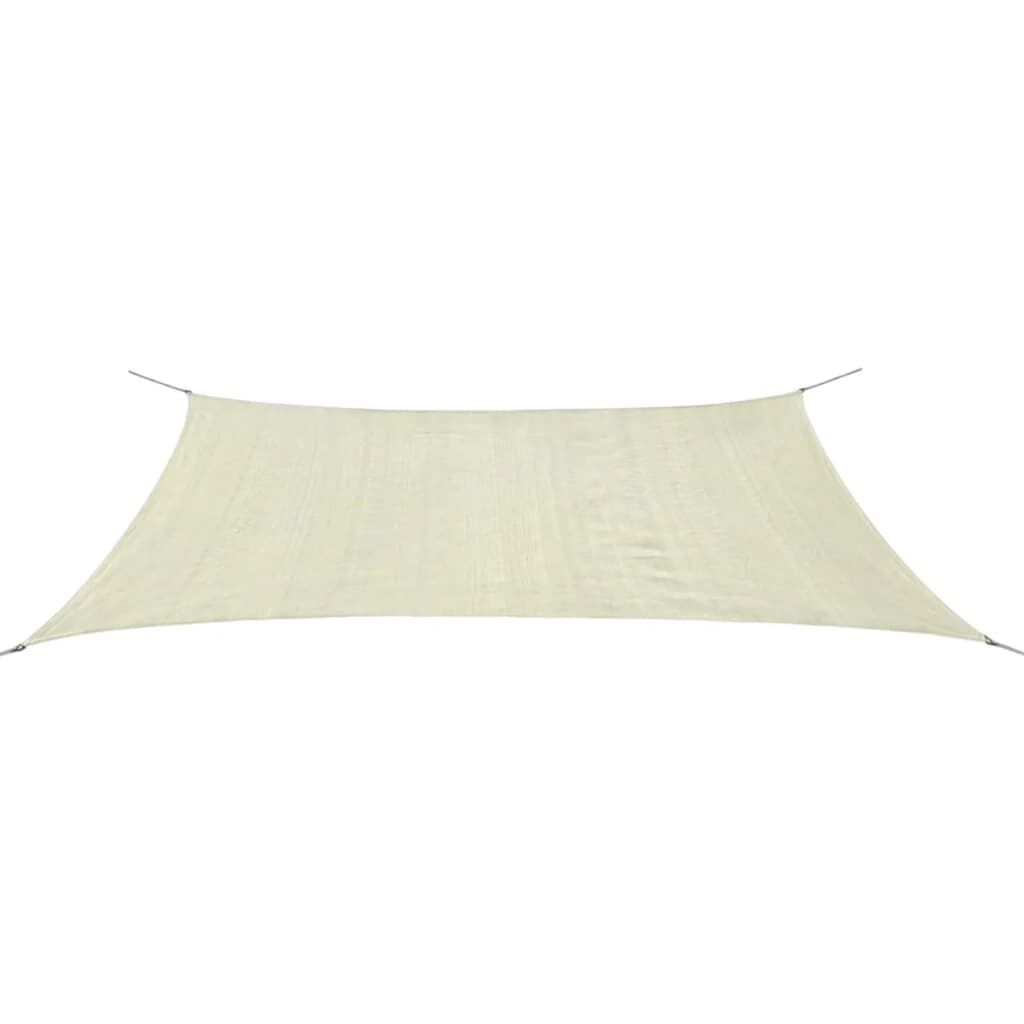 vidaXL Sunshade Sail HDPE Rectangular 4x6 m Cream