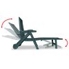 vidaXL Sun Lounger with Footrest Plastic Green