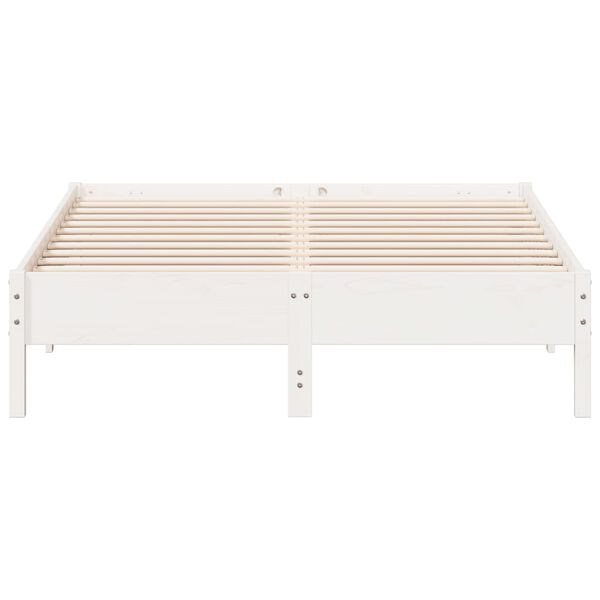 vidaXL Bed Frame without Mattress White 140x200 cm Solid Wood Pine