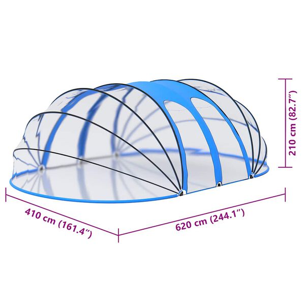 vidaXL Pool Dome Oval 620x410x210 cm