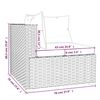 vidaXL 4 Piece Garden Lounge Set with Cushions Poly Rattan Black