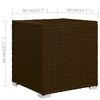 vidaXL Sun Lounger with Cushion and Tea Table Poly Rattan Brown