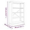 vidaXL 4-Tier Bookcase 80x30x110 cm Solid Wood Acacia