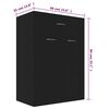 vidaXL Shoe Cabinet Black 60x35x84 cm Engineered Wood