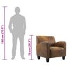vidaXL Sofa Chair Brown 70x69x72 cm Faux Suede Leather