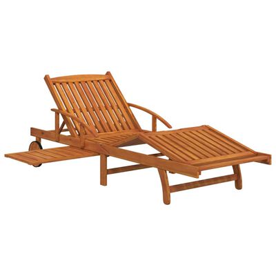 vidaXL 2 Piece Sunlounger Set with Table Solid Wood Acacia,  vidaXL 2 Piece Sunlounger Set with Table Solid Wood Acacia