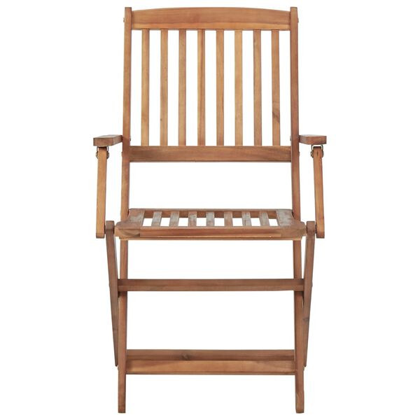 vidaXL Folding Outdoor Chairs 4 pcs Solid Acacia Wood