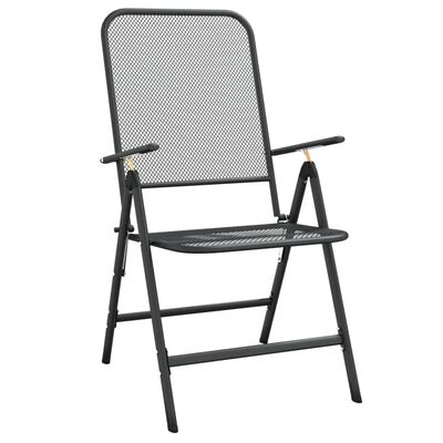 vidaXL 5 Piece Garden Dining Set Expanded Metal Mesh Anthracite,  vidaXL 5 Piece Garden Dining Set Expanded Metal Mesh Anthracite
