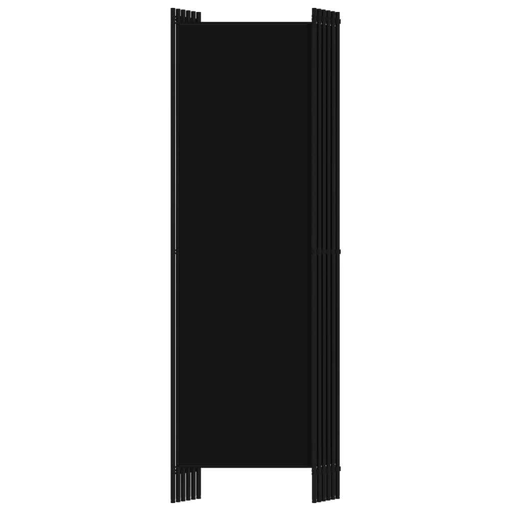 vidaXL 6-Panel Room Divider Black 300x180 cm