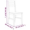 vidaXL 5 Piece Dining Set Solid Wood Acacia