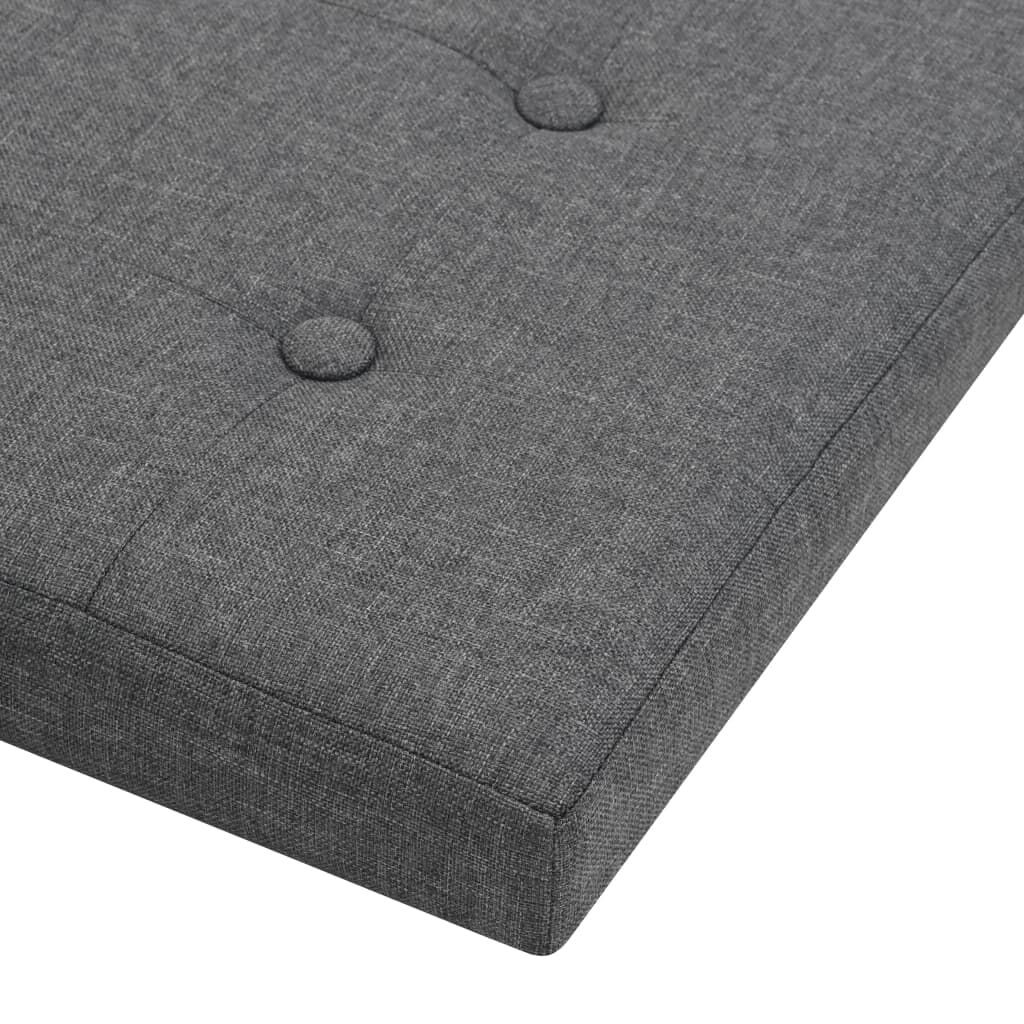 vidaXL Folding Storage Stools 2 pcs Dark Grey Faux Linen