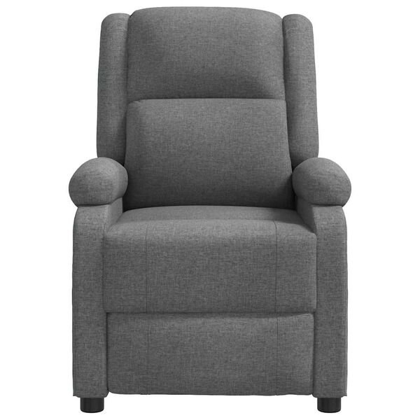 vidaXL Recliner Chair Dark Grey Fabric