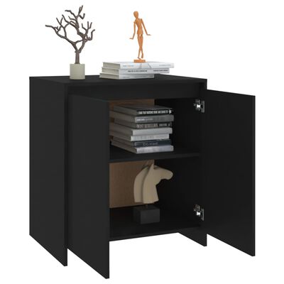 vidaXL Sideboard Black 70x41x75 cm Engineered Wood, black vidaXL Sideboard Black 70x41x75 cm Engineered Wood