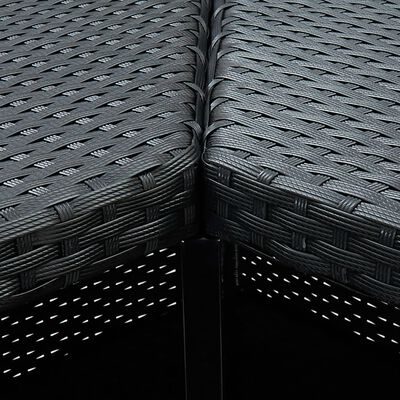 vidaXL Corner Bar Table Black 100x50x105 cm Poly Rattan, black vidaXL Corner Bar Table Black 100x50x105 cm Poly Rattan