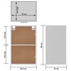 vidaXL Hanging Cabinet Lyon White 39.5x31x60 cm Engineered Wood