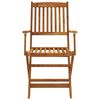 vidaXL 9 Piece Folding Garden Dining Set Solid Acacia Wood