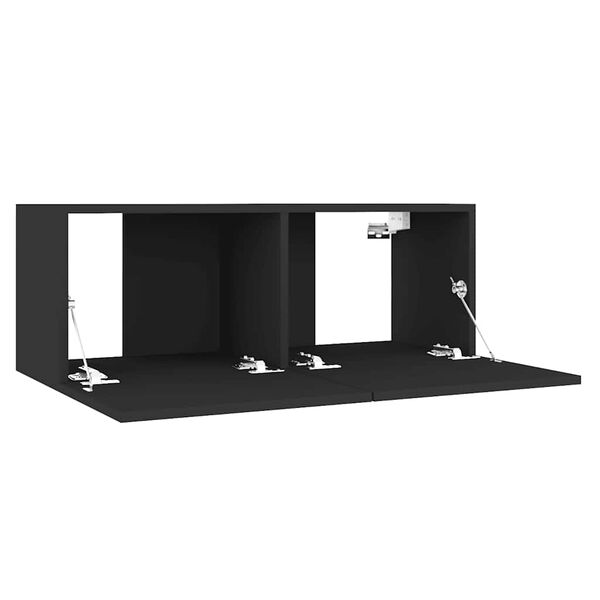vidaXL TV Cabinet Black 80x30x30 cm Engineered Wood