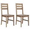 vidaXL Dining Chairs 2 pcs Solid Acacia Wood