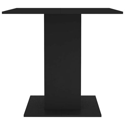 vidaXL Dining Table Black 80x80x75 cm Engineered Wood, black vidaXL Dining Table Black 80x80x75 cm Engineered Wood