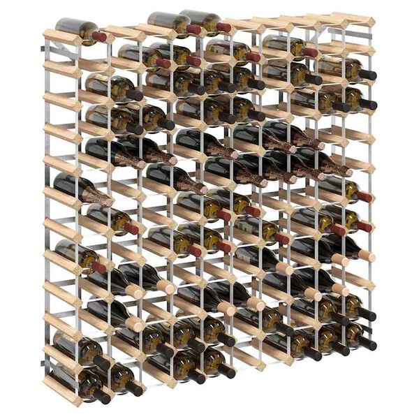 vidaXL Wine Rack for 120 Bottles Solid Pinewood