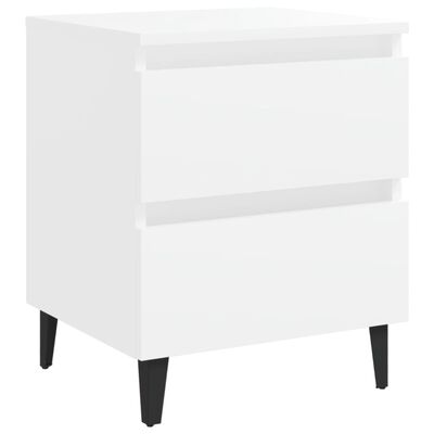 vidaXL Bed Cabinets 2 pcs White 40x35x50 cm Engineered Wood, white vidaXL Bed Cabinets 2 pcs White 40x35x50 cm Engineered Wood