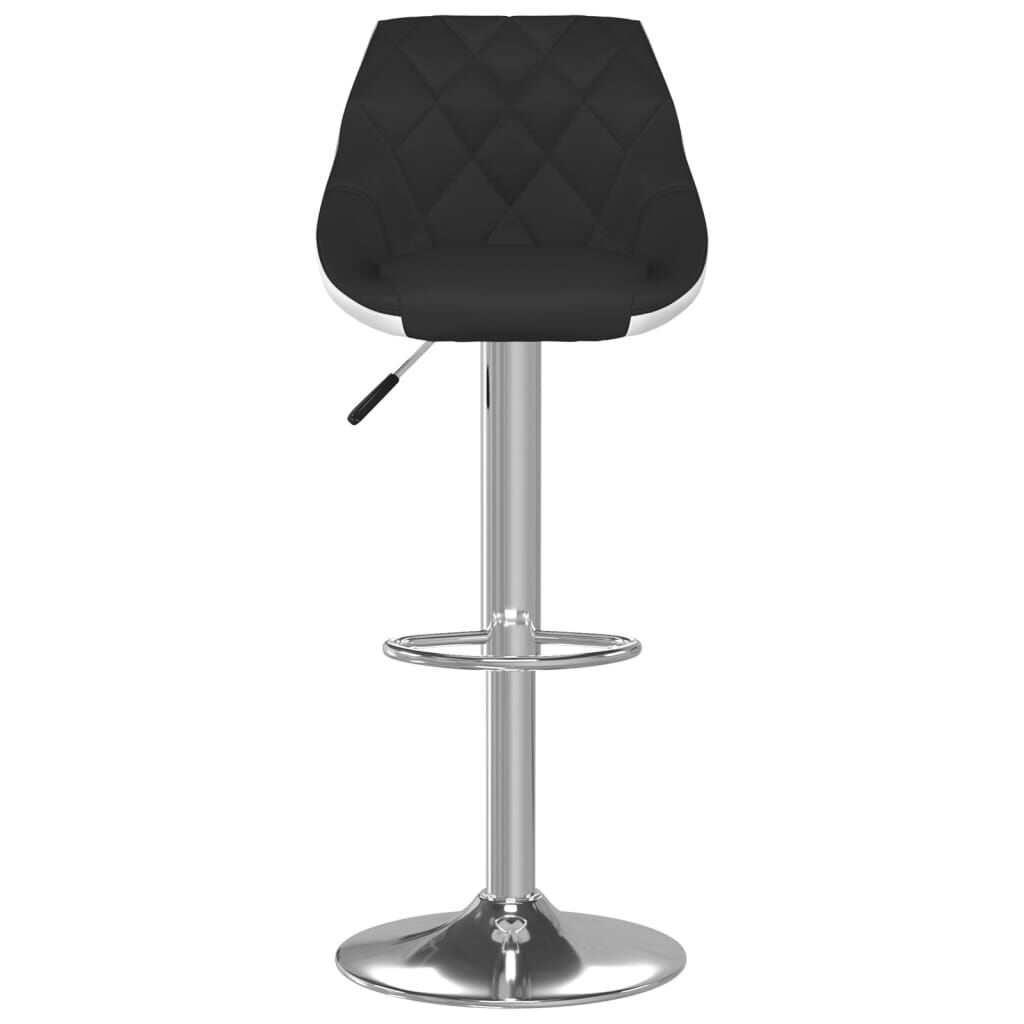 vidaXL Bar Stools 2 pcs Black and White Faux Leather