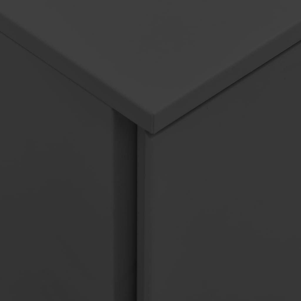 vidaXL Mobile File Cabinet Anthracite 39x45x67 cm Steel