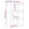 vidaXL Book Cabinet/Sideboard Black 66x30x98 cm Engineered Wood