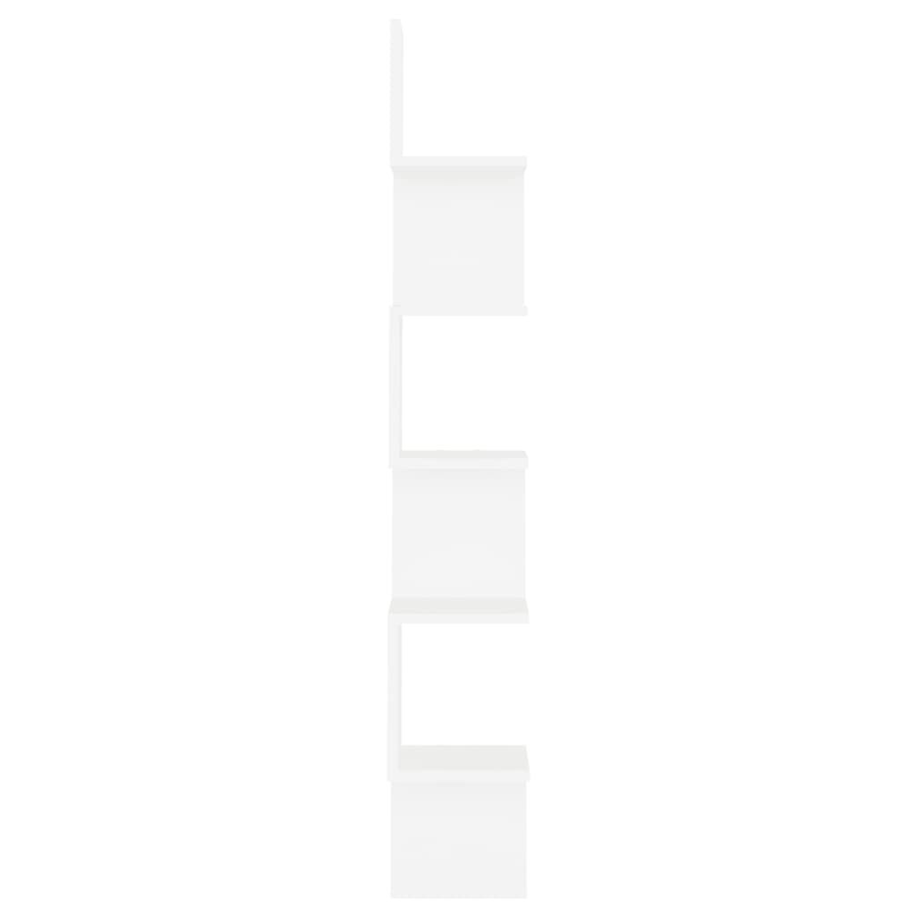 vidaXL Wall Corner Shelf White 20x20x127.5 cm Engineered Wood
