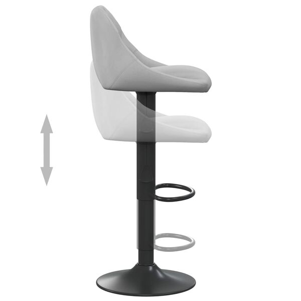 vidaXL Bar Stools 2 pcs Light Grey Velvet