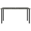 vidaXL 7 Piece Garden Dining Set Poly Rattan Grey